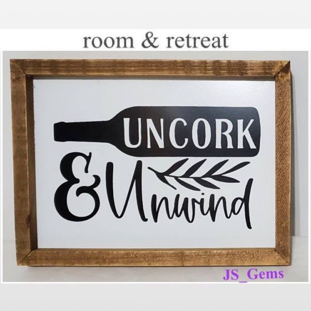 New Black & White Tin Wine Box Sign